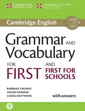 Copertina Grammar And Vocabulary For First And First For Schools