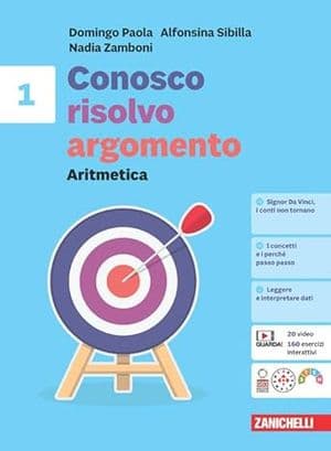 Copertina Conosco, Risolvo, Argomento - Confezione Aritmetica 1  + Geometria 1 (Ldm)