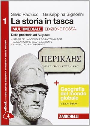 Copertina Storia In Tasca (La) 1  + Geografia Mondo Glob  Multimediale (Ldm)