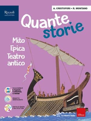 Copertina Quante Storie Volume Mito Epica (Teatro Antico)