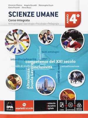 Copertina Scienze Umane - Volume Classe 4 + Ebook