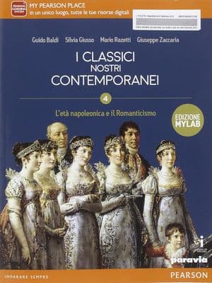 Copertina Classici Nostri Contemporanei 4 Edizione Mylab