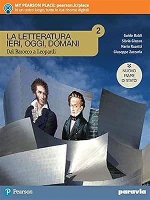 Copertina La Letteratura Ieri, Oggi, Domani 2 Dal Barocco A Leopardi Edizione Nuovo Esa