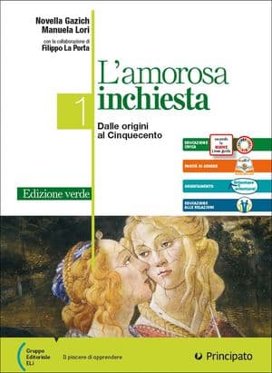 Copertina Amorosa Inchiesta Ed. Verde 1A+1B Light +Scrivere Bene+Invalsi (L')