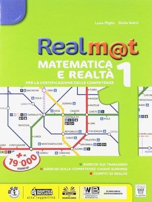 Copertina Realm@T  1 -  Aritmetica 1+ Geometria 1 + Matematica + Tavole