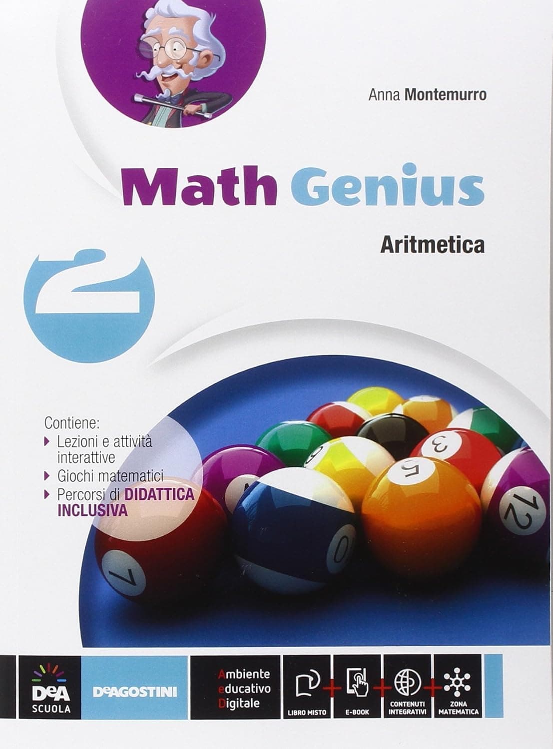 Math Genius  Aritmetica 2 + Geometria 2 + Ebook (Anche Su Dvd)
