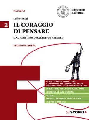 Copertina Coraggio Di Pensare Rossa V.2 Umanistico (Il)
