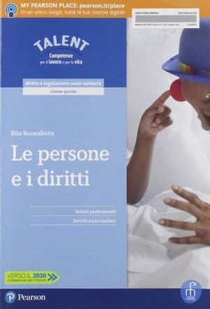Copertina Le Persone E I Diritti - Classe Quinta