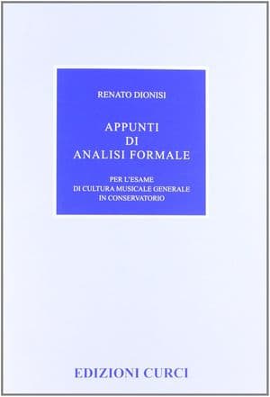 Copertina Appunti Di Analisi Formale Per L'Esame Di Cultura Musicale Generale In Conser