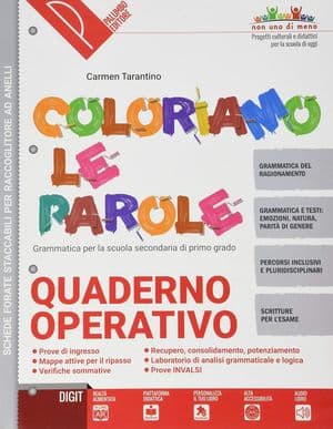 Copertina Coloriamo Le Parole 1A/B + Quaderno Operativo + Verso L'Esame + Dvd