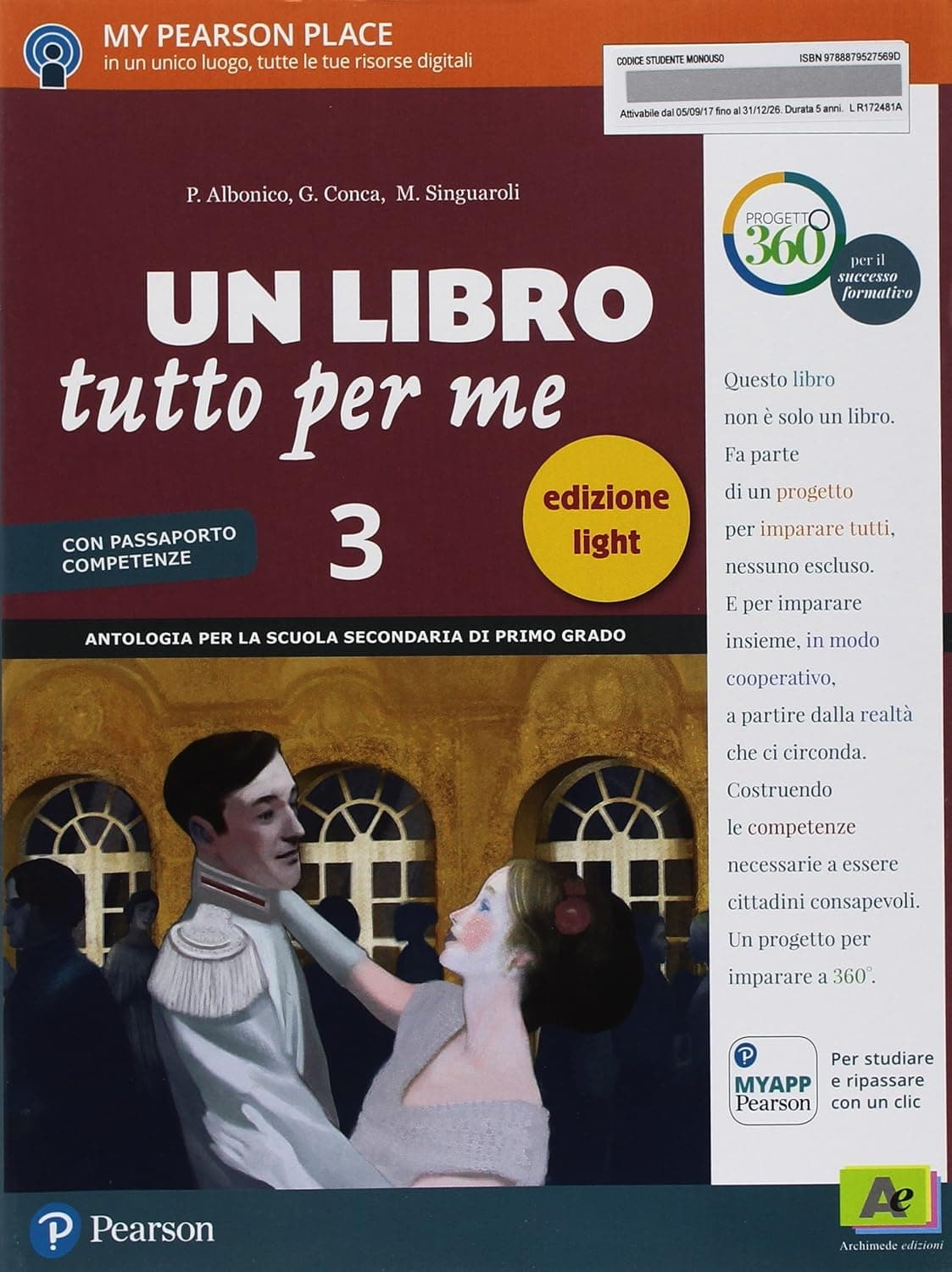 Libro Tutto Per Me 3 Ed.Light Vol++Imparafacile+Passaporto+Ite+Mylab+Didast