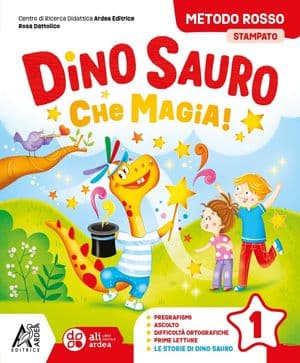 Copertina Dino Sauro -  Che Magia ! 1 Metodo Rosso Stampato
