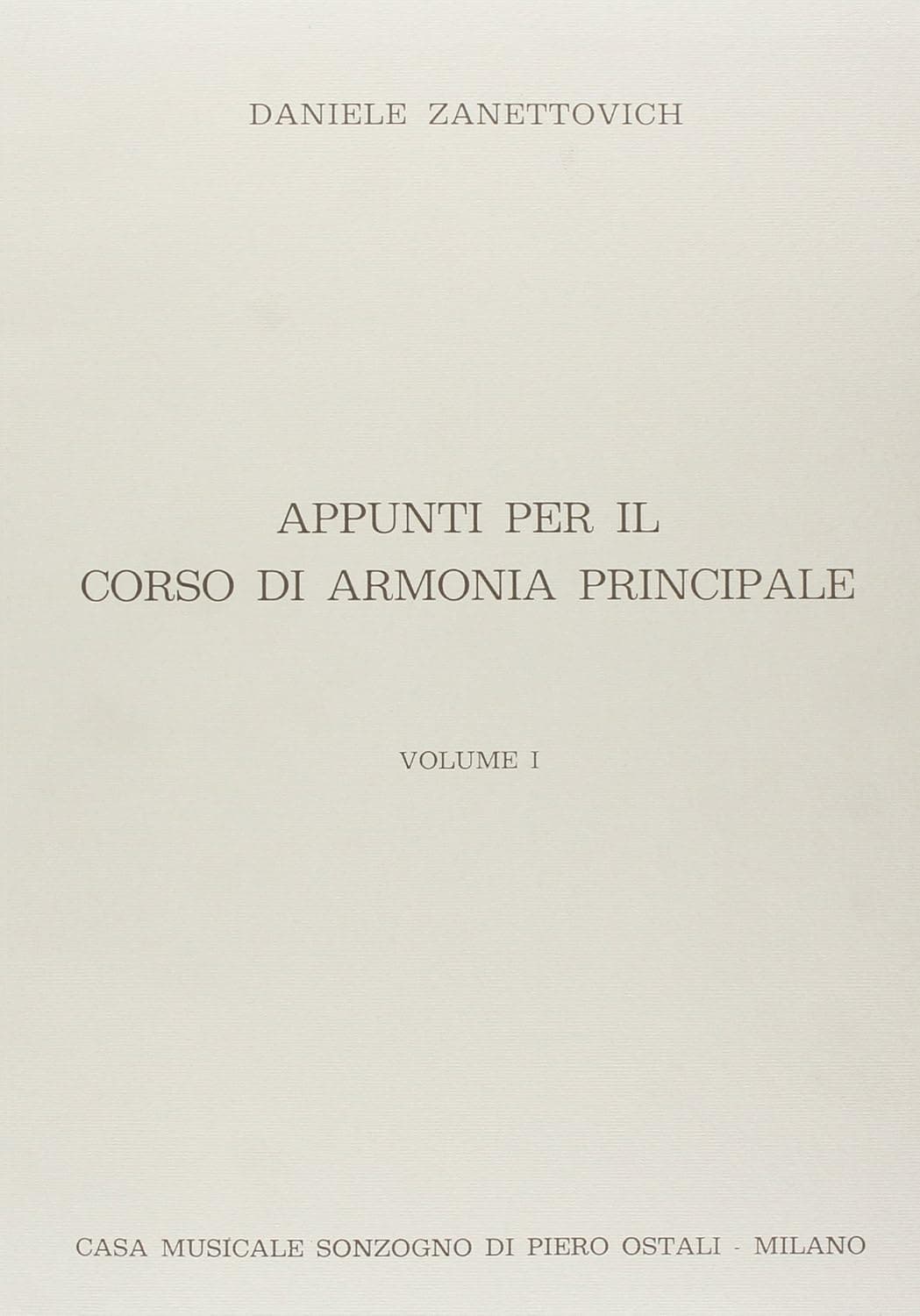 Appunti Per Il Corso Di Armonia Principale