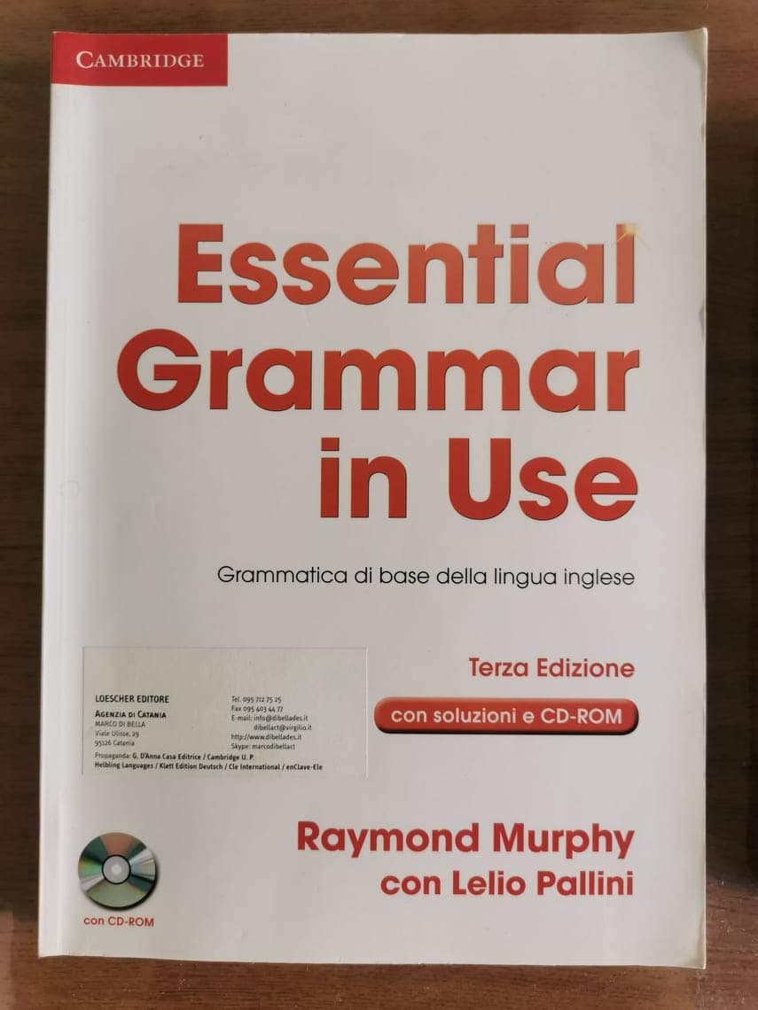 Essential Grammar In Use Italian Edition 3A Ed. With Answers+Cd Rom