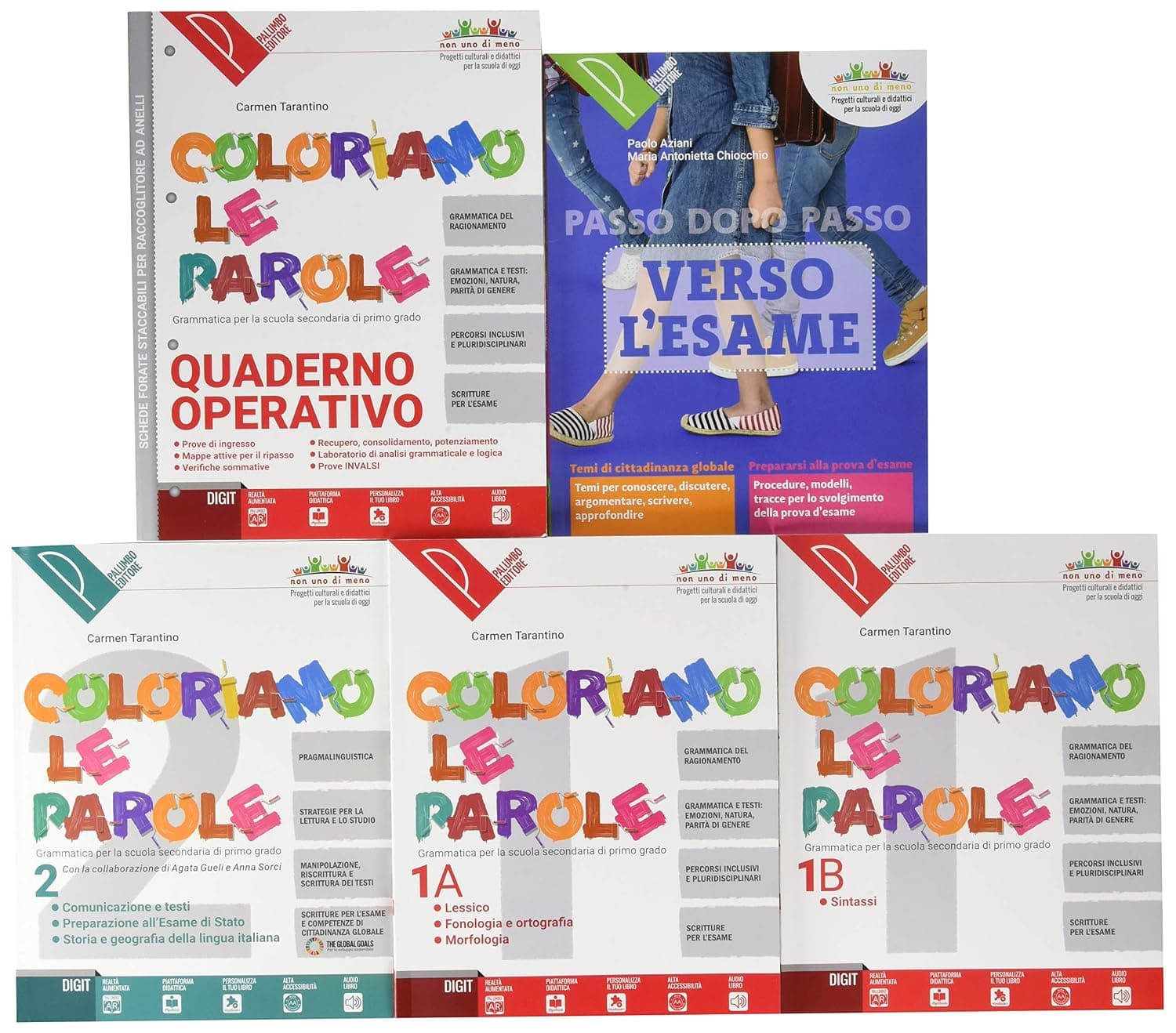 Coloriamo Le Parole 1A/B + Vol.2 + Quaderno Operativo + Verso L'Esame + Dvd